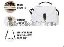 White Ladies Leather Sling Bag