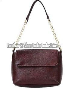 Brown Ladies Leather Sling Bag