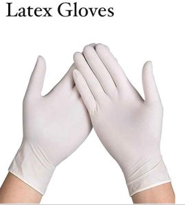 Latex Examination Disposable Powder Free White Hand Gloves