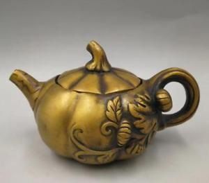 brass pumpkin teapot