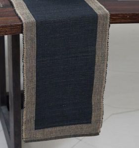Hand Woven Black Table Runner