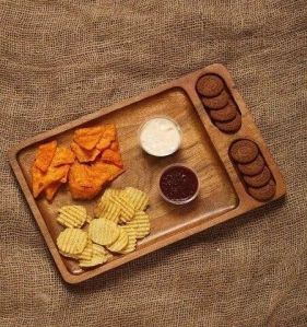 Rectangular Chip N Dip Serving Tray