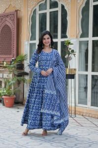 Women Kurti with Pant & Dupatta Set Pure Cotton