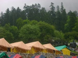 Green Plain Canvas Tent Fabric , For Military Camping Sites