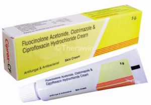 ciprofloxacin fluocinolone clotrimazole ointment