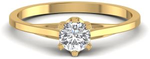 0.5CT Single Stone Solitaire Round Diamond Engagement Ring