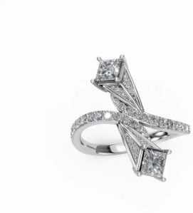 Women Twin Star Nebula Designer Diamond Ring