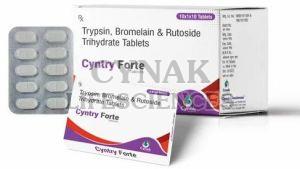 Cyntry Forte Trypsin Bromelain Rutoside Trihydrate Tablets