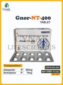 Gnor NT 400 Gabapentin Nortriptyline Tablets