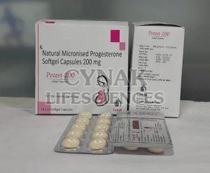 Pozest 200mg Natural Micronised Progesterone Softgel Capsules