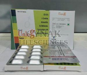 Unlog CO-Q10 L Carnithine Astaxanthin Dl Methionine Supraoxidase DHA EPA Tablets