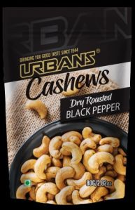 Dry Roasted Black Pepper Cashews 80 Gm