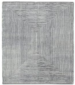 Light Grey Hand Knotted Rug