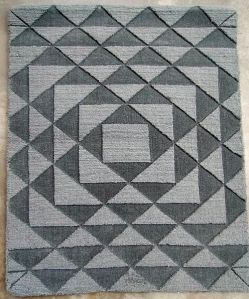MEH-PP-2207 Geometric Design New Zealand Wool Cotton Floor Carpet