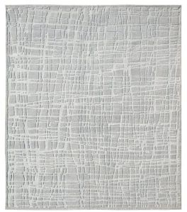 Woolen Grey Hand Knotted Floor Rug