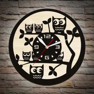 Fox Owl Numeral Round Clock