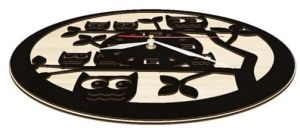 Fox Owl Numeral Round Clock