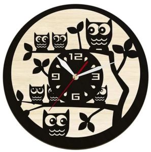 Fox Owl Numeral Round Clock