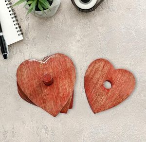 Heart Wooden Coaster