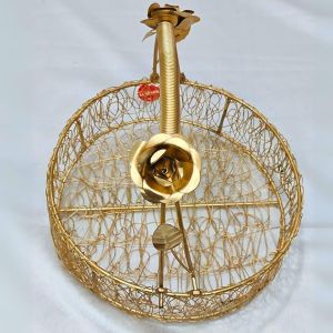 Light Yellow Hanging Hamper Basket