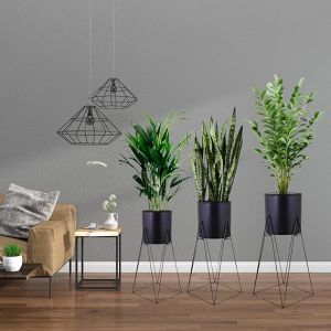 Large Modern Metal Outdoor Plant Stand