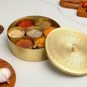 Pure Brass Spice Storage Box
