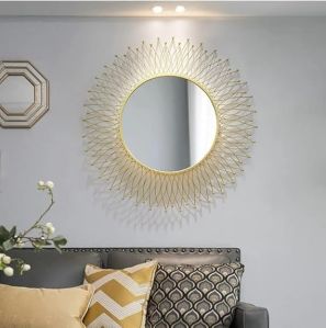 Round Framed Wall Mirror