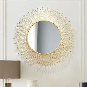 Round Framed Wall Mirror