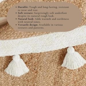 Round Stylish Jute Rug Mat
