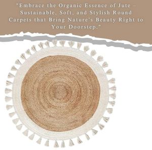 Round Stylish Jute Rug Mat