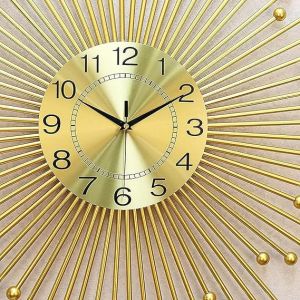 Sunburst Golden Wall Clock