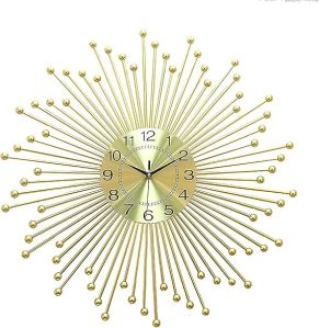 Sunburst Golden Wall Clock