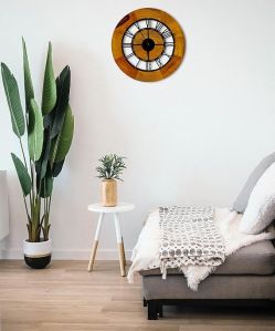 Wooden Round Wall Clock