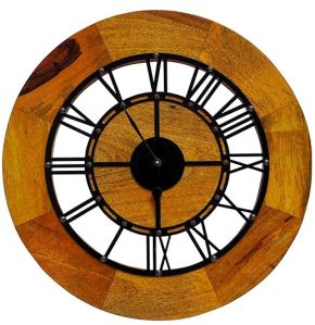 Wooden Round Wall Clock