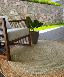 Fancy Round Handmade Jute Rug