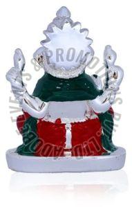 Silver Plated Fiber Ganesha Statue