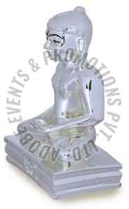 Silver Plated Resin Buddha Statue