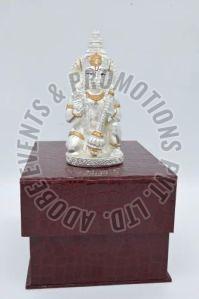 Silver Plated Resin Hanuman Statue