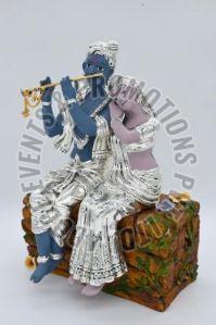 10 Inch Resin Radha Krishna Statue