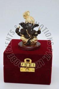 3 Inch Gold Plated Resin Ganesh Statue