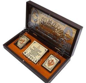 Gold Plated Golden Temple Photo Frame Box
