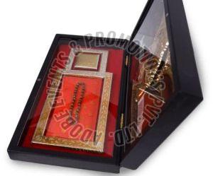 Rectangular Gold Plated Sai Baba Charan Paduka