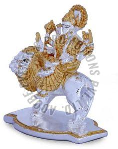 Gold Plated Resin Durga Mata Statue