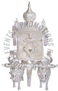 Silver Plated Chariot Dry Fruit Box