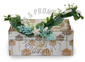 Decorative Wooden Hamper Tray