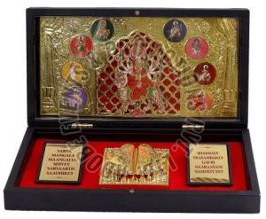 Gold Plated Durga Mata Charan Paduka