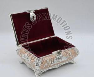 7x4 Inch Silver Plated Jewelry Box