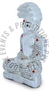 Decorative Silver Resin Buddha Statue