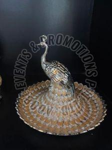 Silver Plated Peacock Platter