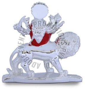Silver Plated Resin Durga Mata Statue